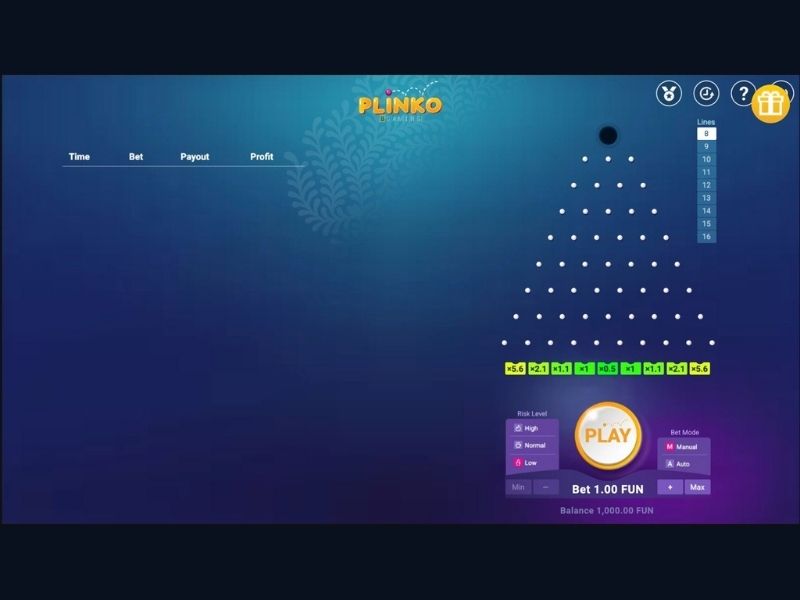 Joacă Plinko la Palms Bet