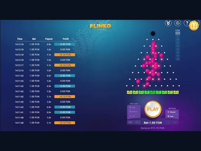 Bonus de bun venit Plinko